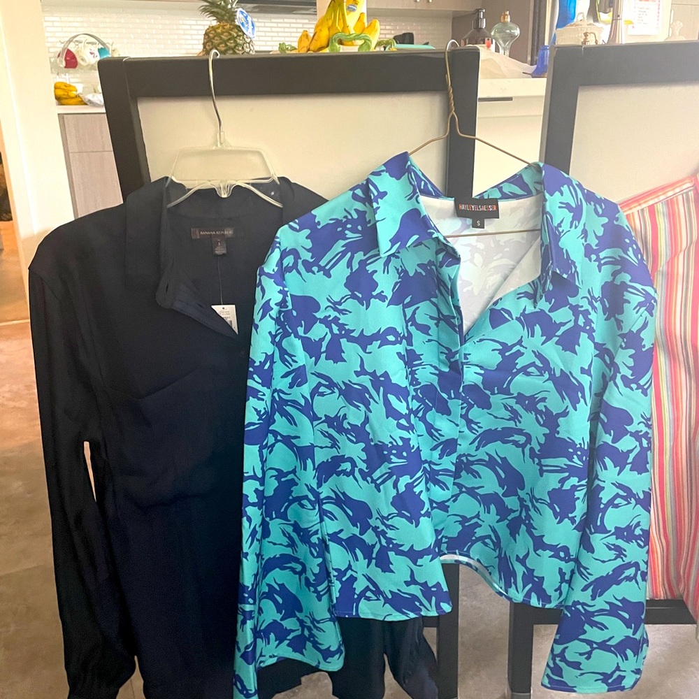 Four SM  tops.  1 BR nwt, 1 Talbots, 1 Ralph Lauren & 1 Haleyelsaesser